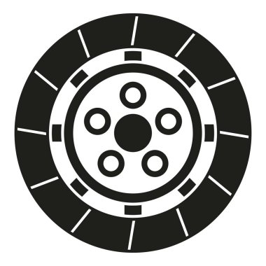 Debriyaj diski simgesi basit vektör. Onarım seti. Araba kılıfı