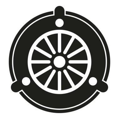 Debriyaj seti ikonu basit vektörünü onar. Otomobil tekeri. Makine freni