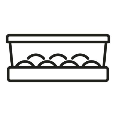 Bonbon kutusu ikon ana hatları vektörü. Paket yemek. Yiyecek paketi