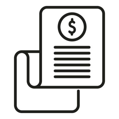 Tazminat simgesi ana hat vektörü. Para yardımı. Çalışma sigortası