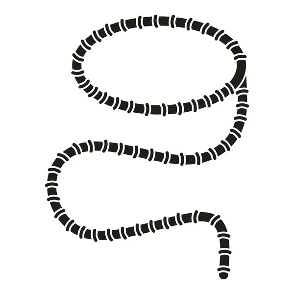 Cadre Lasso Icône Vecteur Simple Noeud Corde Corde Rodéo — Image vectorielle