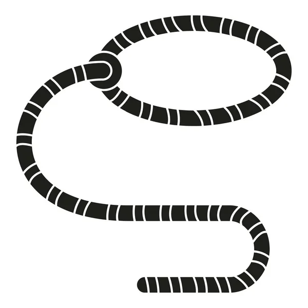 String Lasso Symbol Einfacher Vektor Linienschleife Westerkreis — Stockvektor