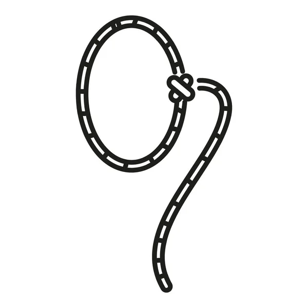 Lasso图标轮廓向量 牛仔绳 西方圈 — 图库矢量图片