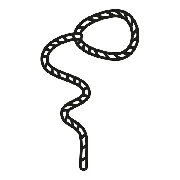 框架套索图标轮廓矢量 绳子结 竞技弦乐 — 图库矢量图片