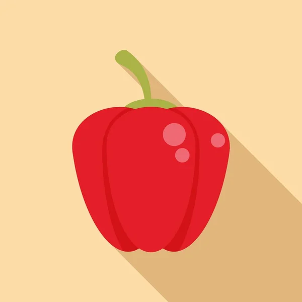 Savoureux Vecteur Plat Icône Paprika Légume Doux Mûrs Biologiques — Image vectorielle