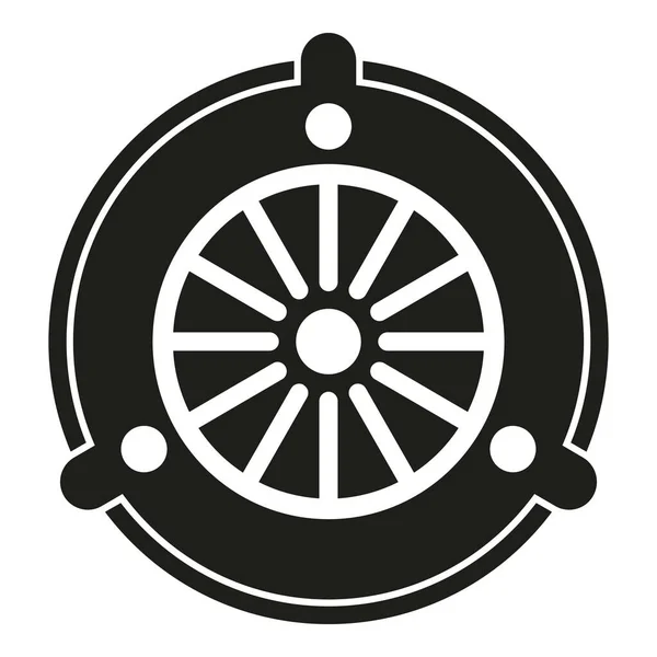 修补包离合器图标简单矢量 汽车车轮 机械制动器 — 图库矢量图片