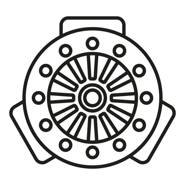 Ikona Układu Sprzęgła Wektor Zarysu Dysk Samochodowy Naprawa Samochodów — Wektor stockowy