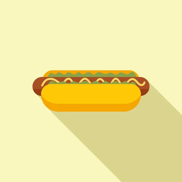 Hot Dog Icon Flat Vector Takeaway Food Take Fastfood — Stock Vector