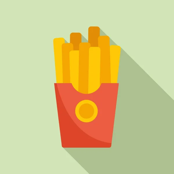 Εικονίδιο Πλαισίου Fries Επίπεδη Διάνυσμα Γρήγορη Τούρτα Σνακ — Διανυσματικό Αρχείο