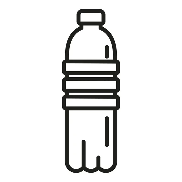Вектор Контуру Піктограми Пляшки Водою Швидка Їжа Заберіть Контейнер — стоковий вектор