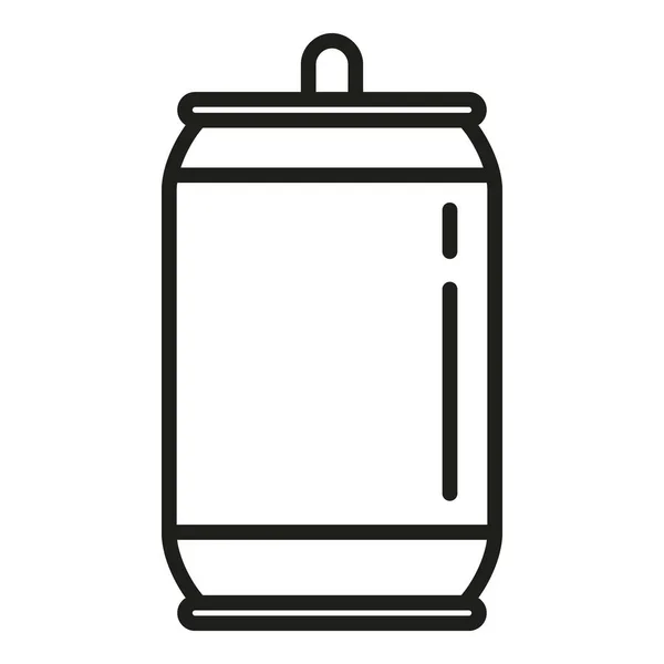 Soda Tin可以图标勾勒向量 带走食物 送货饮料 — 图库矢量图片