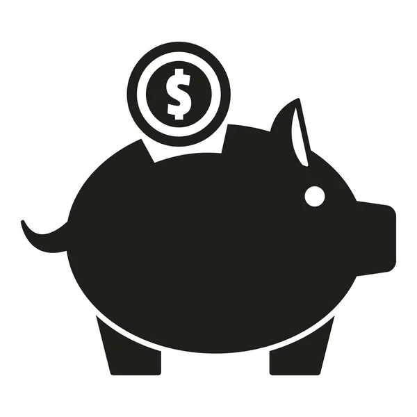 Piggy Bank Compensatie Icoon Eenvoudige Vector Geldbeloning Steun Van Het — Stockvector