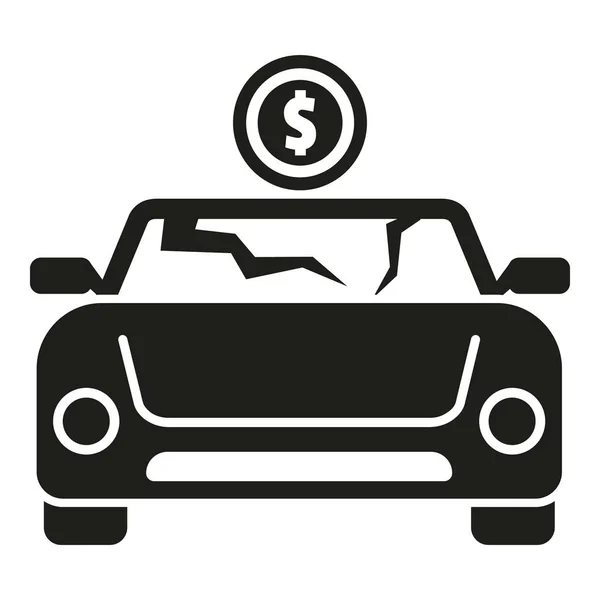Auto Kaufen Entschädigung Symbol Einfachen Vektor Geld Nützt Nichts Unterstützung — Stockvektor
