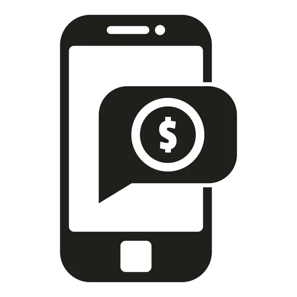 Значок Компенсации Телефона Простой Вектор Бизнес Деньги Корпоративные Платежи — стоковый вектор