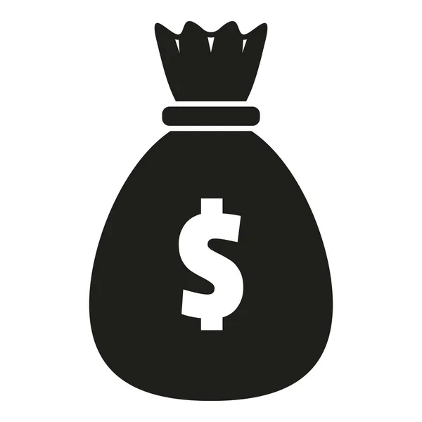 Ícone Compensação Saco Dinheiro Vetor Simples Benefício Trabalho Pagamento Fundo — Vetor de Stock