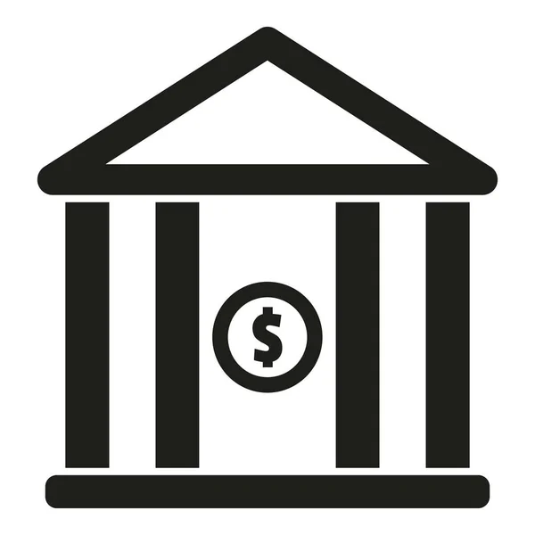Ícone Construção Bancária Vetor Simples Pagamento Empresa Trabalho — Vetor de Stock