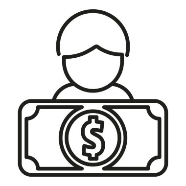 Tazminat ikonu ana hat vektörünü emekli et. İş parası. Ödül desteği