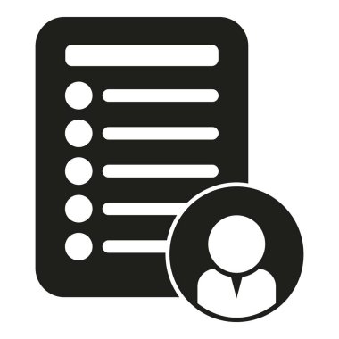 İnsan CV simgesi basit vektör. İş için. Kişi ekibi