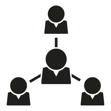 Çalışma takımı simgesi basit vektör. İnsan menajer. Personel şirketi.