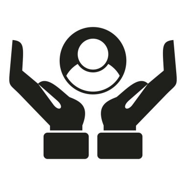 Bakım lideri simgesi basit bir vektör. İnsan insanları. Takım işi