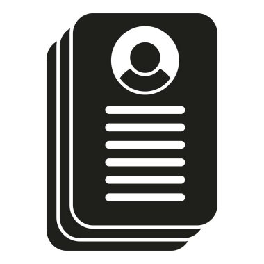 Ofis evrakları basit vektör simgesi. İnsan işi. Takım çalışanı