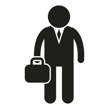 Takım yöneticisi simgesi basit vektör. İnsan işi. Kişinin görevi