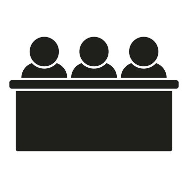 Ofis grubu simgesi basit vektör. İnsan işi. Ekip personeli