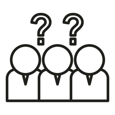 İnsan iş ikonu ana hatları vektörü. İş adamları. Personel eğitimi