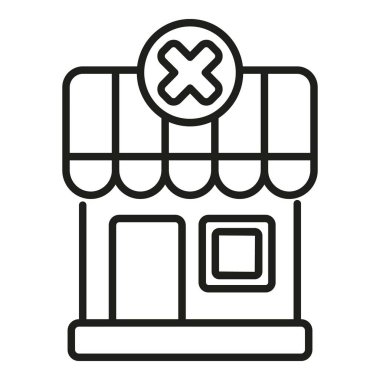 Dükkan simge taslak vektörünü iptal et. Kart hatası. Para kredisi