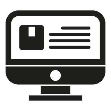 Alışveriş kutusu simgesi basit bir vektör. Paket ürünü. Perakende kaydet