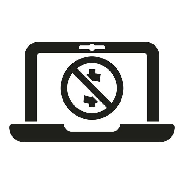 Laptop Cancelar Ícone Pagamento Vetor Simples Erro Cartão Dinheiro Crédito — Vetor de Stock