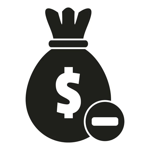 Money Bag Service Icon Simple Vector Error Card Failed Pay — Stock Vector