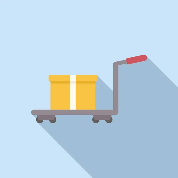 返回箱购物车图标平面向量 包裹产品 商务货运 — 图库矢量图片
