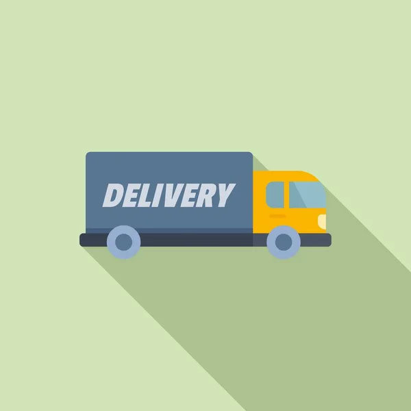 Fast Truck Delivery Icon Flat Vector Box Return Service Shop — Stock Vector