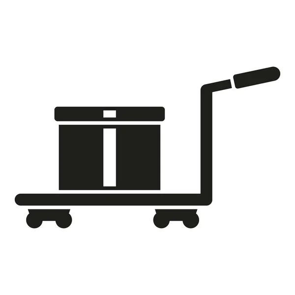 Return Box Warenkorb Symbol Einfachen Vektor Paketprodukt Geschäftsfracht — Stockvektor