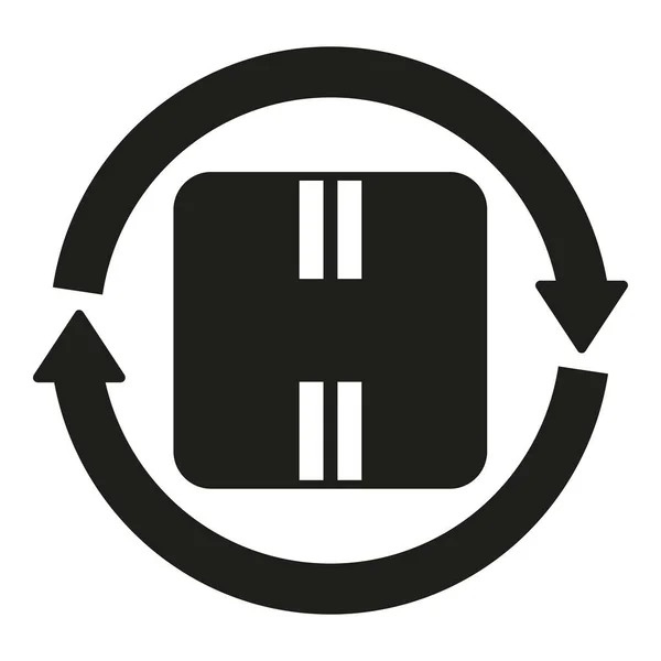 Parcel Return Icon Simple Vector 서비스 소매점 — 스톡 벡터