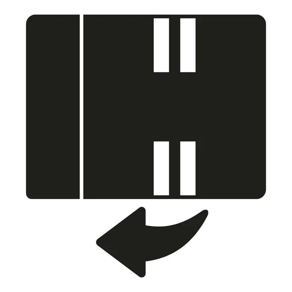 Return Box Icon Einfacher Vektor Frachtgeld Paketwechsel — Stockvektor