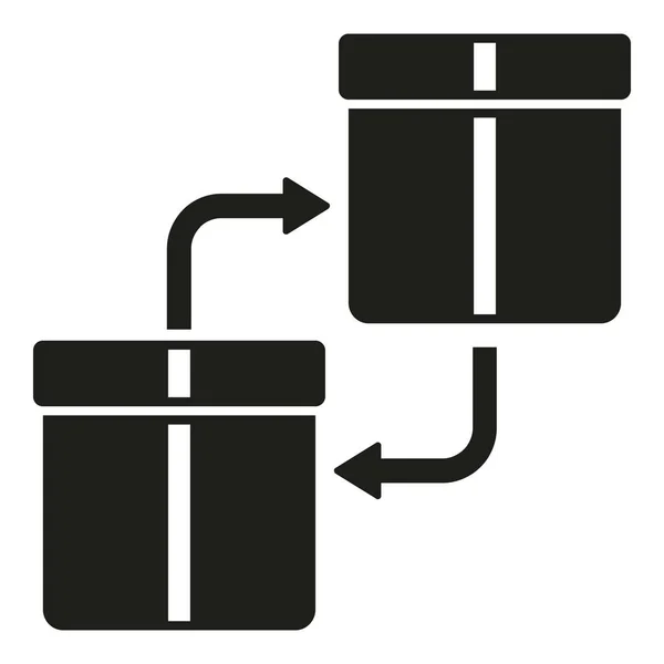 Icono Intercambio Paquetes Vector Simple Devolución Caja Existencias Importación — Archivo Imágenes Vectoriales