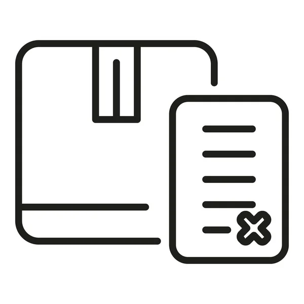 Rejected Parcel Icon Outline Vector Return Box Service Shop — Stock Vector