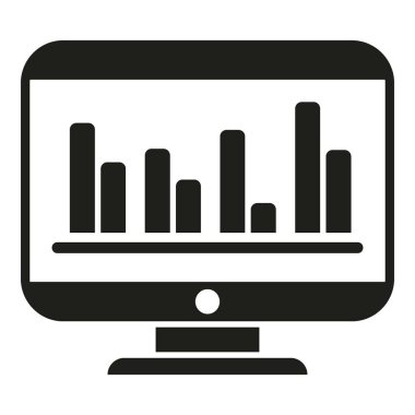 Çevrimiçi plan grafik simgesi basit vektör. Finans parası. Başarı bankası