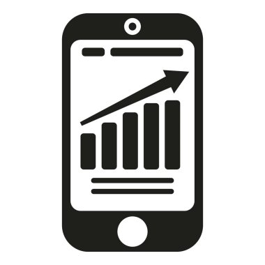 Gelir bankası finans simgesi basit vektör. Para yatırımı. Plan sonucu