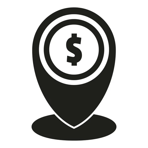 Result Money Location Icon Simple Vector Finance Success Investor Plan — Stock Vector