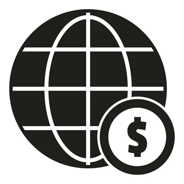 Icono Inversión Global Vector Simple Dinero Financiero Plan Resultados — Archivo Imágenes Vectoriales
