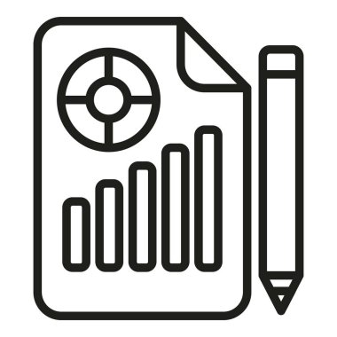 İş raporu ana hatları vektörü. Bilgisayar verileri. Sayfa online