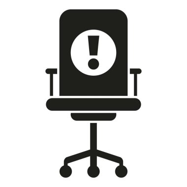 Koltuk koltuğu simgesi basit vektör. Acele et. Bilgisayar zamanı