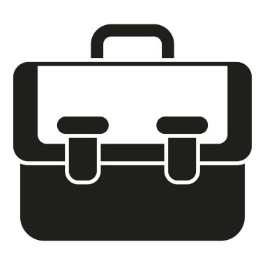 Mali çanta simgesi basit vektör. İş araştırması. Pazar raporu