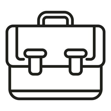 Mali çanta ikonu ana hat vektörü. İş araştırması. Pazar raporu