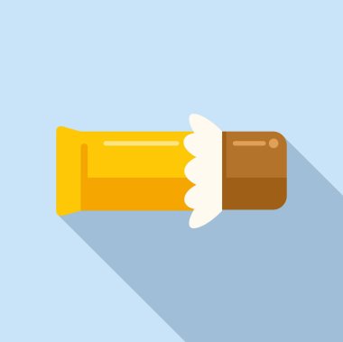 Çikolata çubuğu ikonu düz vektör. Yemek proteini. Taze vitamin