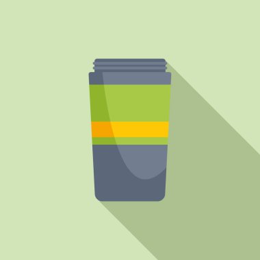 Protein çömleği düz vektörü. Besin maddesi. Sağlık enerjisi