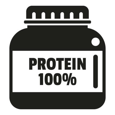 Protein tozu ikonu basit vektör. Besin maddesi. Vitamin diyeti